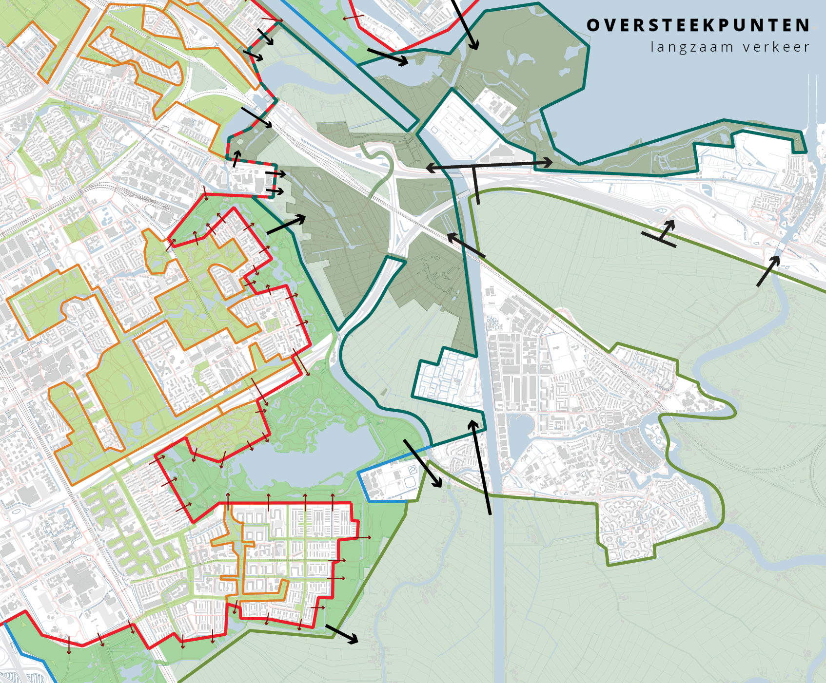 stadsrandenlab- oversteekpunten kreukelzone Diemerscheg-uitsnede